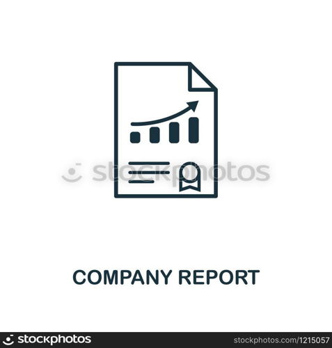 Company Report icon. Creative element design from risk management icons collection. Pixel perfect Company Report icon for web design, apps, software, print usage.. Company Report icon. Creative element design from risk management icons collection. Pixel perfect Company Report icon for web design, apps, software, print usage