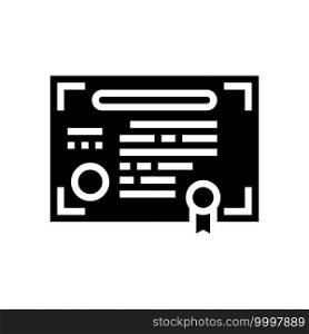 company share document glyph icon vector. company share document sign. isolated contour symbol black illustration. company share document glyph icon vector illustration