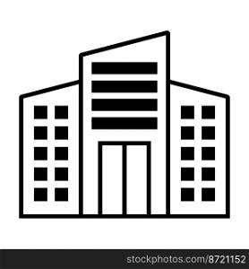 Company vector icon, office building symbol in flat style. Architectural business concept.