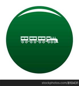 compartment train icon. Simple illustration of compartment train vector icon for any design green. Compartment train icon vector green