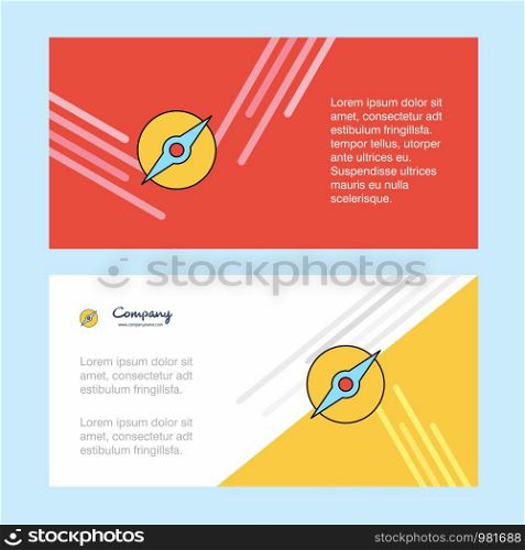 Compass abstract corporate business banner template, horizontal advertising business banner.