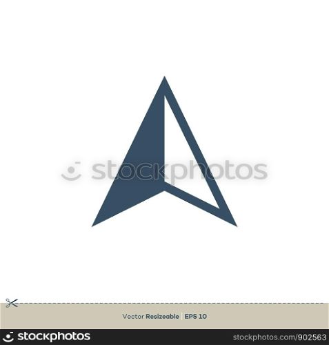 Compass Arrow Icon Vector Logo Template Illustration Design. Vector EPS 10.