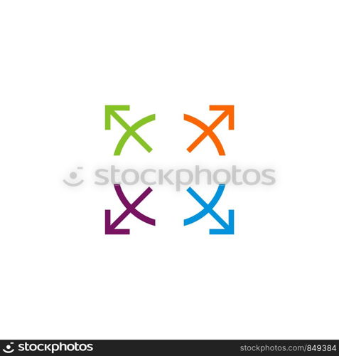 Compass Arrow Logo Template Illustration Design. Vector EPS 10.