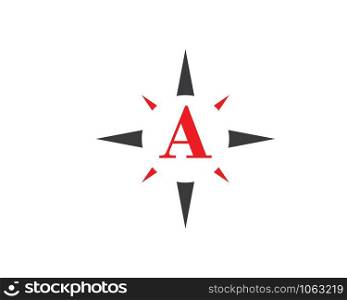 compass arrow logo vector tempate ilustration design