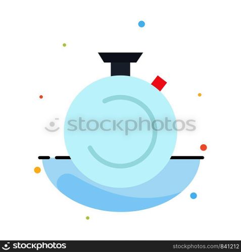 Compass, Clock, Stopwatch, Timer, Watch Abstract Flat Color Icon Template