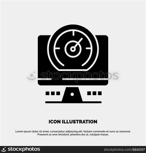 Compass, Computer, Timer, Location Solid Black Glyph Icon