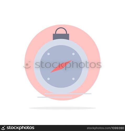 compass, direction, navigation, gps, location Flat Color Icon Vector