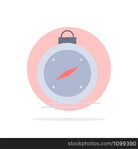 compass, direction, navigation, gps, location Flat Color Icon Vector
