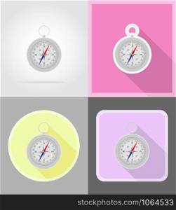 compass flat icons vector illustration isolated on background