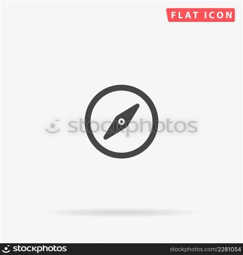 Compass flat vector icon. Hand drawn style design illustrations.. Compass flat vector icon