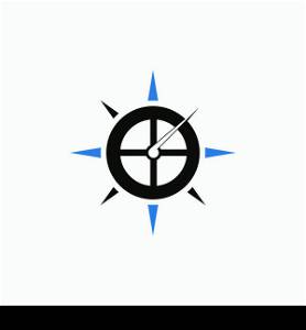 Compass icon and symbol vector template
