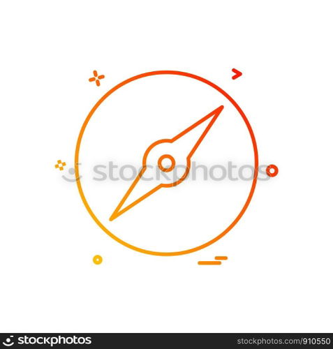 Compass icon design vector