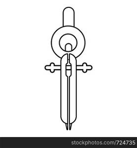Compass icon. Outline illustration of compass vector icon for web. Compass icon, outline line style