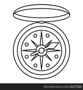 Compass icon. Outline illustration of compass vector icon for web. Compass icon, outline style