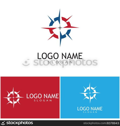 Compass icon Vector Illustration design Logo template