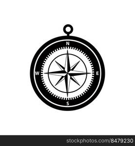 Compass icon vector logo design template illustration