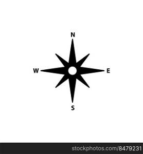 Compass icon vector logo design template illustration