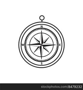 Compass icon vector logo design template illustration