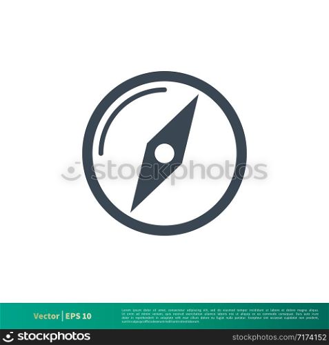 Compass Icon Vector Logo Template Illustration Design EPS 10.