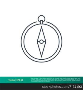 Compass Icon Vector Logo Template Illustration Design EPS 10.