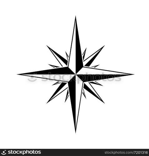 compass icon wind map north west vector illustration