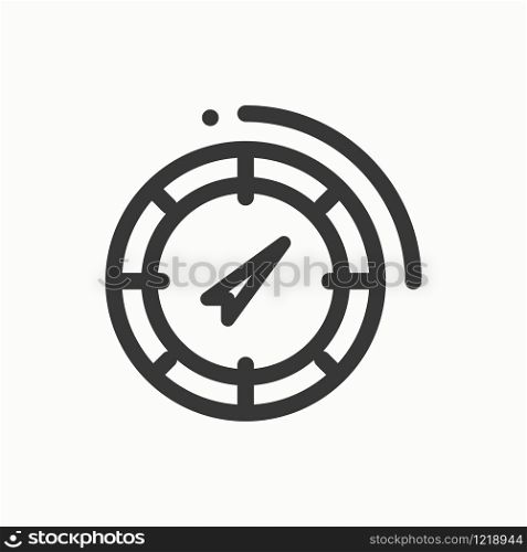Compass line simple icon. Weather symbols. Windrose. Design element. Template for mobile app, web and widgets. Vector linear icon. Isolated. Flat pictogram sign. Logo illustration. Compass line simple icon. Weather symbols. Windrose. Design element. Template for mobile app, web and widgets. Vector style linear icon. Isolated. Flat pictogram sign. Logo illustration