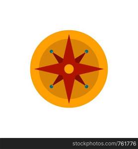 Compass, Location, Navigation, Navigator, Position Flat Color Icon. Vector icon banner Template