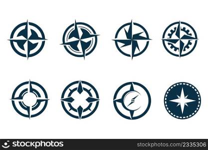 Compass  Logo And Symbol icon Vector