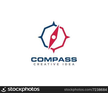Compass Logo Design Vector