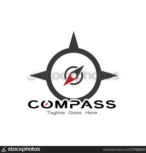 compass logo, icon and symbol. ilustration design template