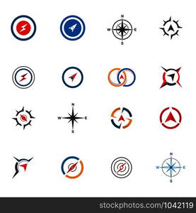 Compass logo signs and symbols vector