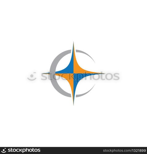 Compass logo template vector icon illustration