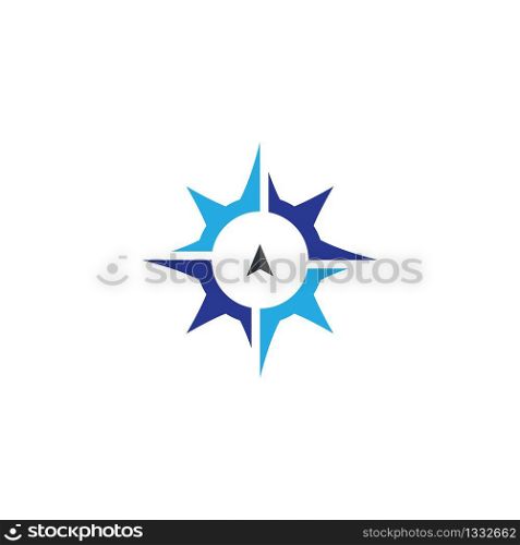 Compass logo template vector icon illustration