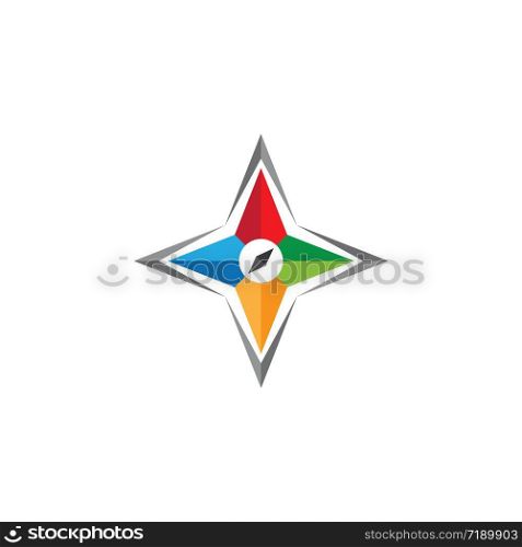 Compass logo template vector icon illustration design