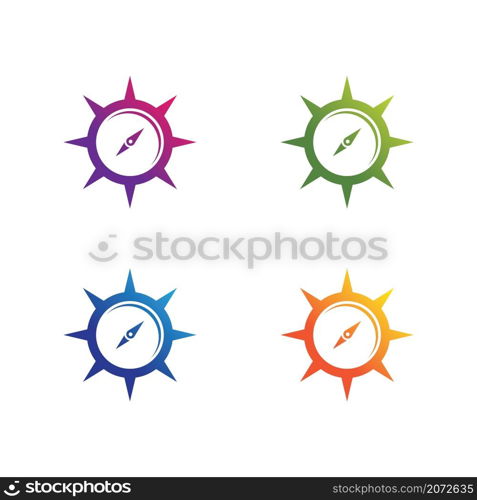 Compass logo template vector icon set