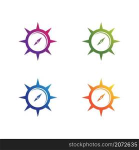 Compass logo template vector icon set