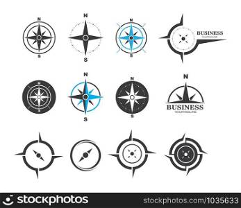 compass logo vector tempate ilustration design