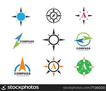 compass logo vector tempate ilustration design