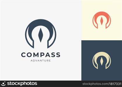 compass logo with simple shape for business brand