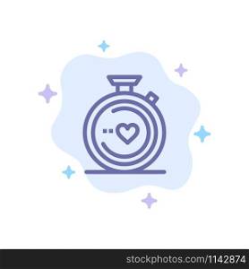 Compass, Love, Heart, Wedding Blue Icon on Abstract Cloud Background