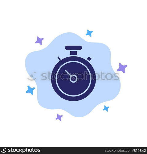Compass, Map, Navigation, Pin Blue Icon on Abstract Cloud Background