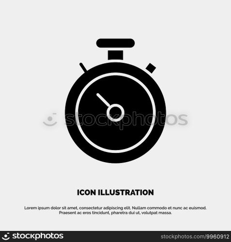 Compass, Map, Navigation, Pin solid Glyph Icon vector