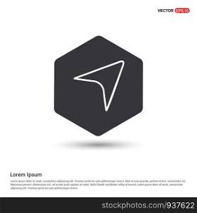 Compass navigation icon Hexa White Background icon template - Free vector icon
