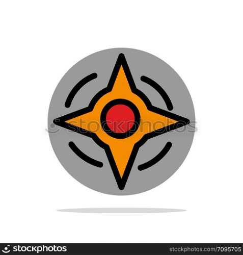 Compass, Navigation, Way Abstract Circle Background Flat color Icon