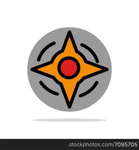 Compass, Navigation, Way Abstract Circle Background Flat color Icon