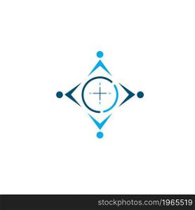 compass people icon vector illustration concept design template