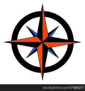 Compass Rose Icon Vector Logo Template