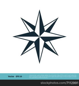 Compass Rose Icon Vector Logo Template Illustration Design. Vector EPS 10.