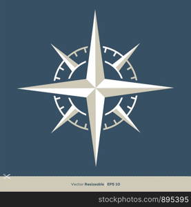 Compass Rose Logo Template Illustration Design. Vector EPS 10.