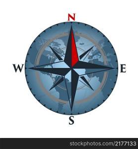 Compass Rose Logo Vector Design Template